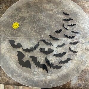 Glow in the Dark bat food platter plate